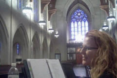 Rehearsing at Kirk in the Hills, Bloomfield Hills, MI