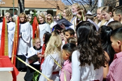 With Holy Faith Children's Choir in Santa Fe Plaza